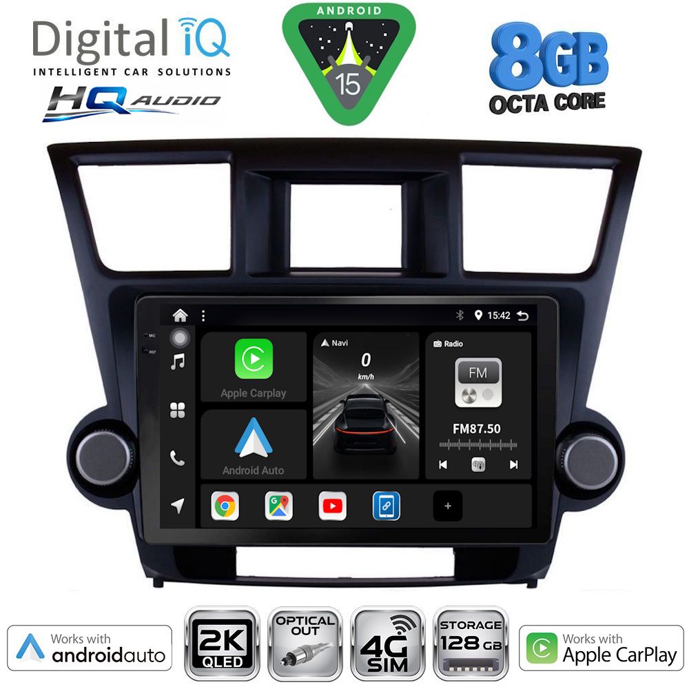 DIGITAL IQ BXK 20719_CPAA (10inc) MULTIMEDIA TABLET for TOYOTA HIGHLANDER mod. 2008-2015 DIGITAL IQ BXK 20719_CPAA (10inc) MULTIMEDIA TABLET for TOYOTA HIGHLANDER mod. 2008-2015