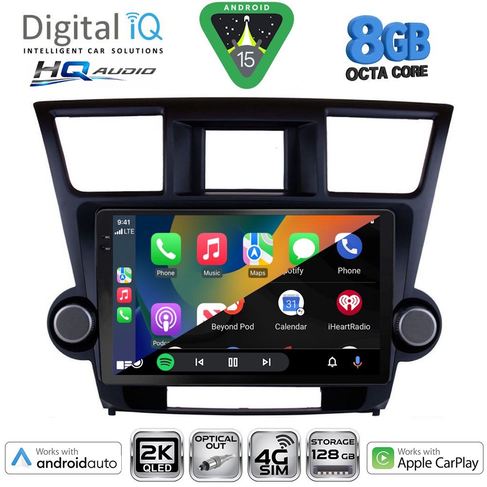 DIGITAL IQ BXK 20719_CPAA (10inc) MULTIMEDIA TABLET for TOYOTA HIGHLANDER mod. 2008-2015 DIGITAL IQ BXK 20719_CPAA (10inc) MULTIMEDIA TABLET for TOYOTA HIGHLANDER mod. 2008-2015