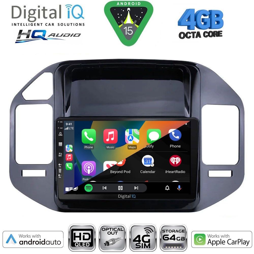 DIGITAL IQ BXK 19444BL_CPAA (9inc) MULTIMEDIA TABLET for MITSUBISHI PAJERO mod. 1999-2006 DIGITAL IQ BXK 19444BL_CPAA (9inc) MULTIMEDIA TABLET for MITSUBISHI PAJERO mod. 1999-2006