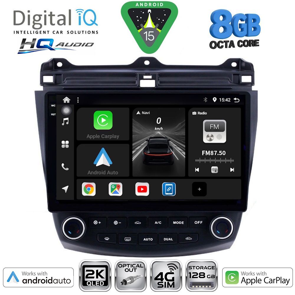 DIGITAL IQ BXK 20182_CPAA (10inc) MULTIMEDIA TABLET for HONDA ACCORD mod. 2003-2007 DIGITAL IQ BXK 20182_CPAA (10inc) MULTIMEDIA TABLET for HONDA ACCORD mod. 2003-2007