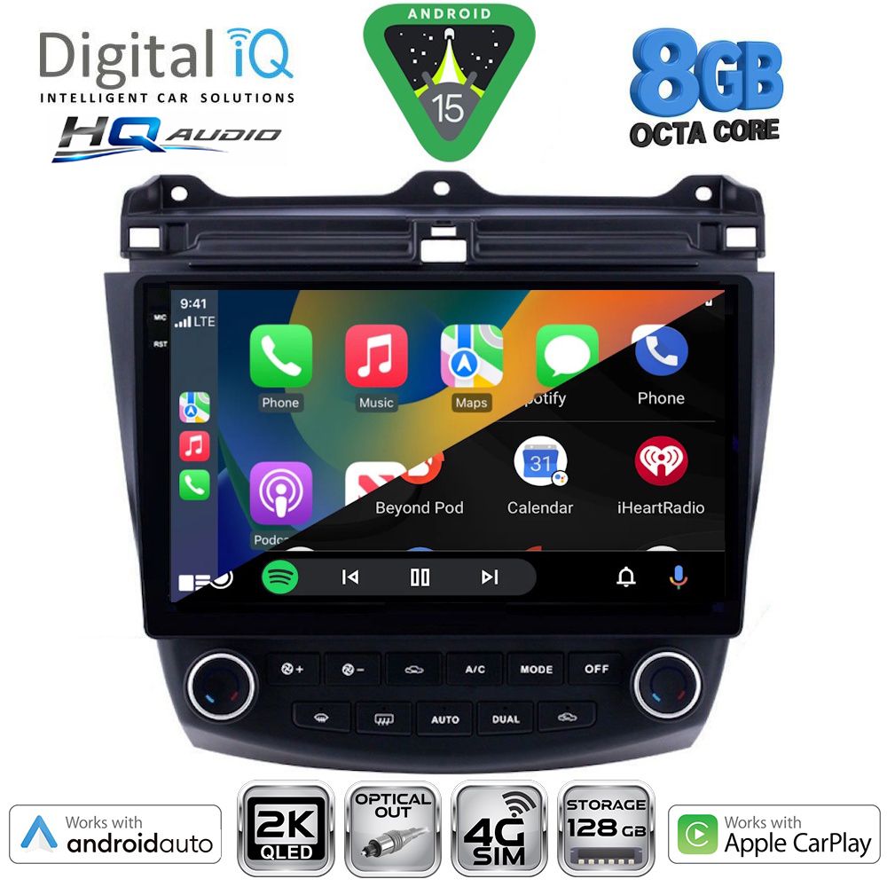 DIGITAL IQ BXK 20182_CPAA (10inc) MULTIMEDIA TABLET for HONDA ACCORD mod. 2003-2007 DIGITAL IQ BXK 20182_CPAA (10inc) MULTIMEDIA TABLET for HONDA ACCORD mod. 2003-2007