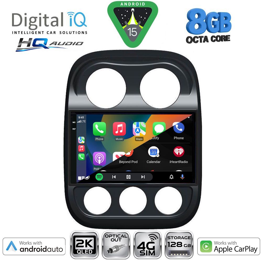 DIGITAL IQ BXK 20277_CPAA (10inc) MULTIMEDIA TABLET for JEEP COMPASS - PATRIOT mod. 2007-2016 DIGITAL IQ BXK 20277_CPAA (10inc) MULTIMEDIA TABLET for JEEP COMPASS - PATRIOT mod. 2007-2016
