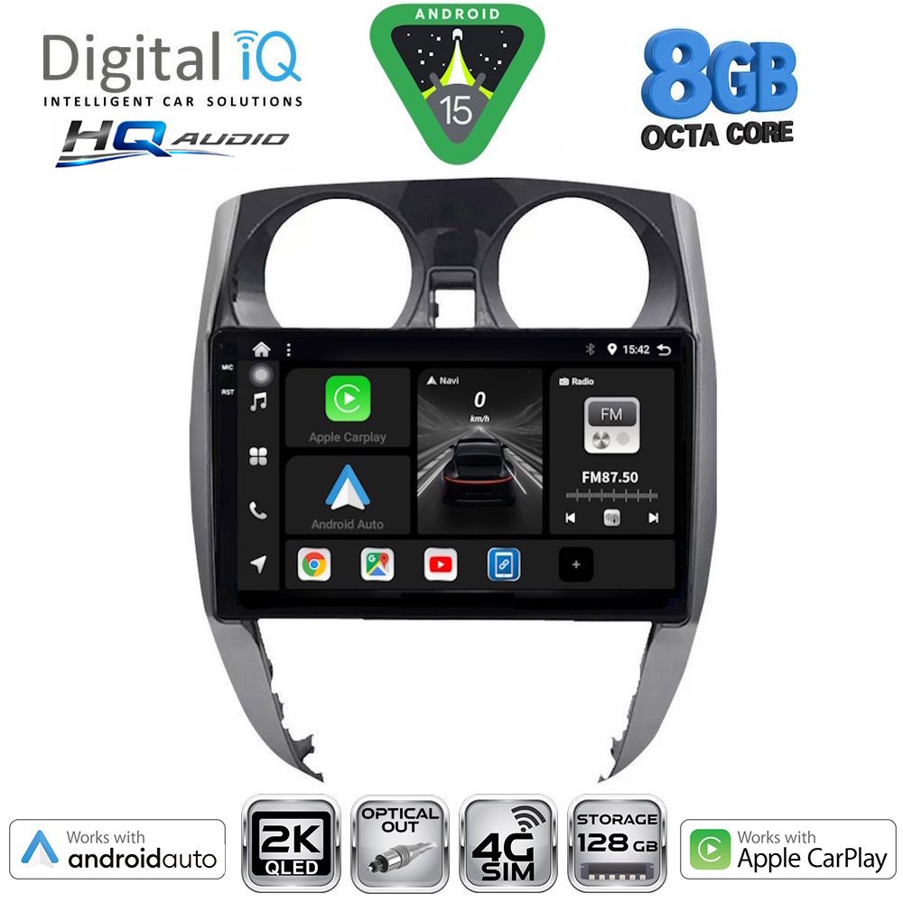 DIGITAL IQ BXK 20464_CPAA (10inc) MULTIMEDIA TABLET for NISSAN NOTE mod. 2012-2020 DIGITAL IQ BXK 20464_CPAA (10inc) MULTIMEDIA TABLET for NISSAN NOTE mod. 2012-2020