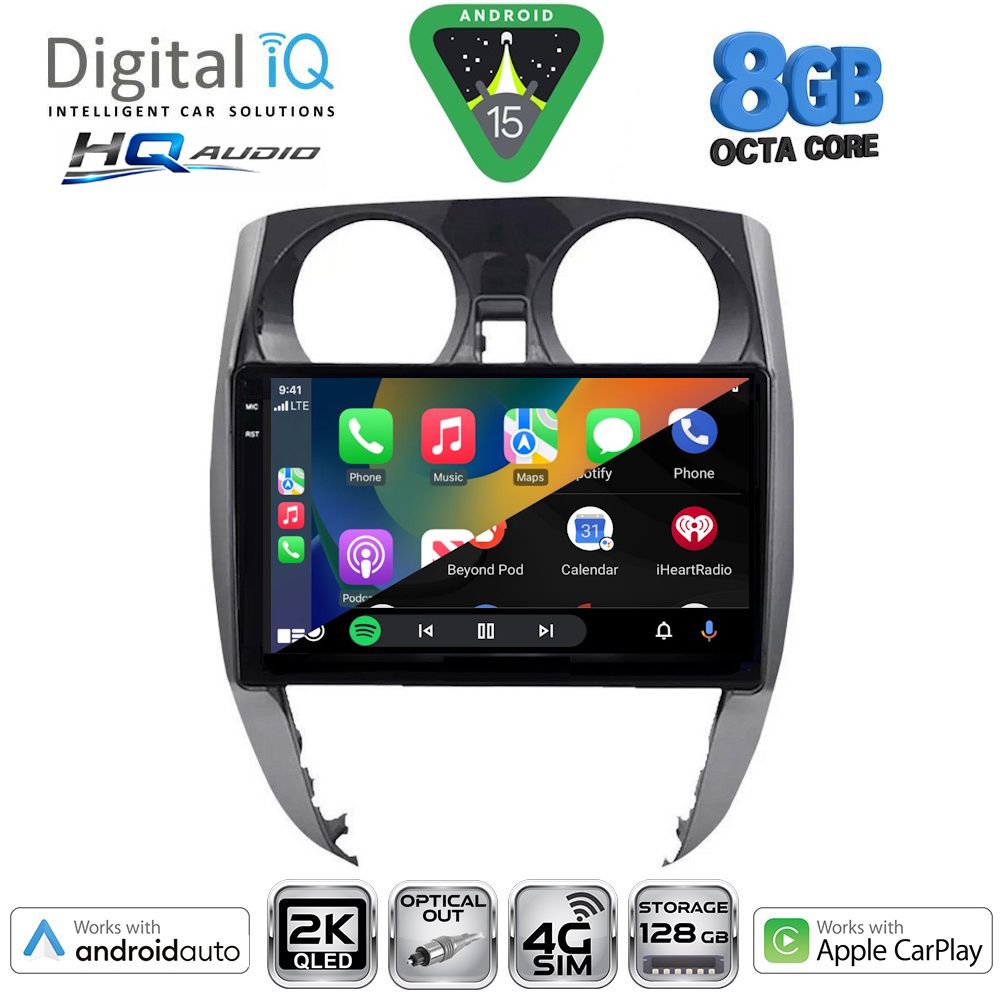 DIGITAL IQ BXK 20464_CPAA (10inc) MULTIMEDIA TABLET for NISSAN NOTE mod. 2012-2020 DIGITAL IQ BXK 20464_CPAA (10inc) MULTIMEDIA TABLET for NISSAN NOTE mod. 2012-2020