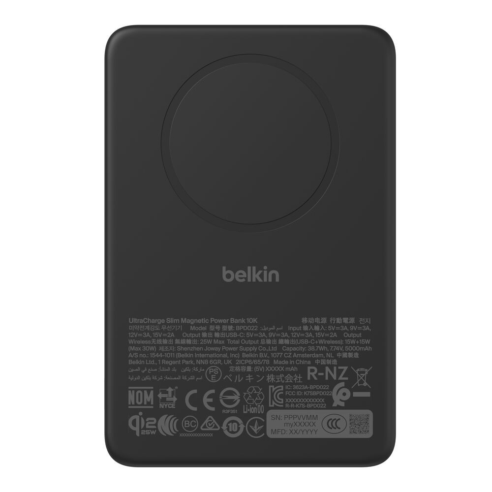 BELKIN BPD022hqBK ULTRACHARGE SLIM MAGNETIC POWERBANK 10K BLACK BELKIN BPD022hqBK ULTRACHARGE SLIM MAGNETIC POWERBANK 10K BLACK