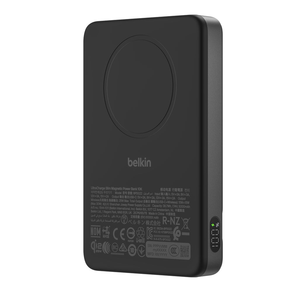 BELKIN BPD022hqBK ULTRACHARGE SLIM MAGNETIC POWERBANK 10K BLACK BELKIN BPD022hqBK ULTRACHARGE SLIM MAGNETIC POWERBANK 10K BLACK