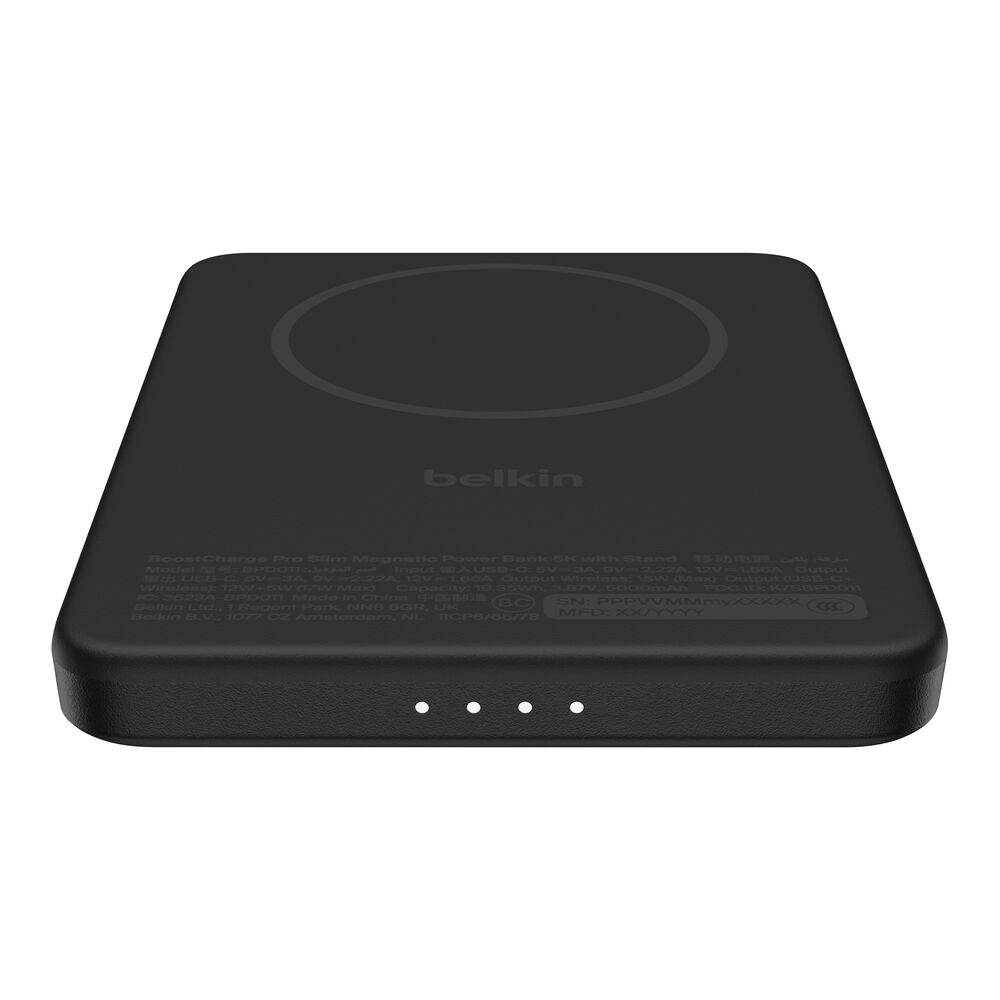 BELKIN BPD011hqBK SLIM MAGNETIC POWERBANK 5K QI2 BLACK BELKIN BPD011hqBK SLIM MAGNETIC POWERBANK 5K QI2 BLACK