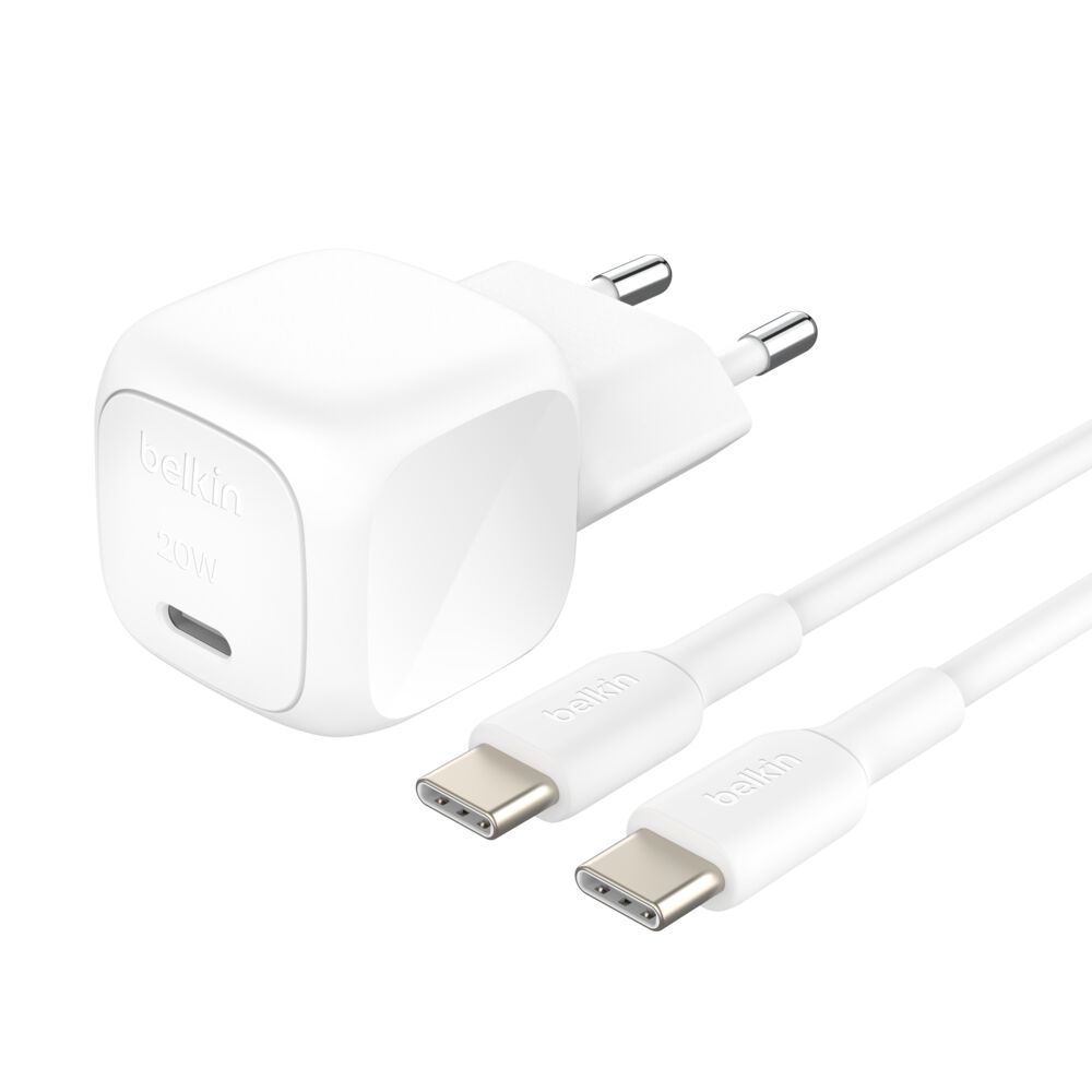 BELKIN WCA009kq1MWH-B6 BOOSTCHARGE COMPACT 20W USB-C CHARGER 1M WHITE BELKIN WCA009kq1MWH-B6 BOOSTCHARGE COMPACT 20W USB-C CHARGER 1M WHITE