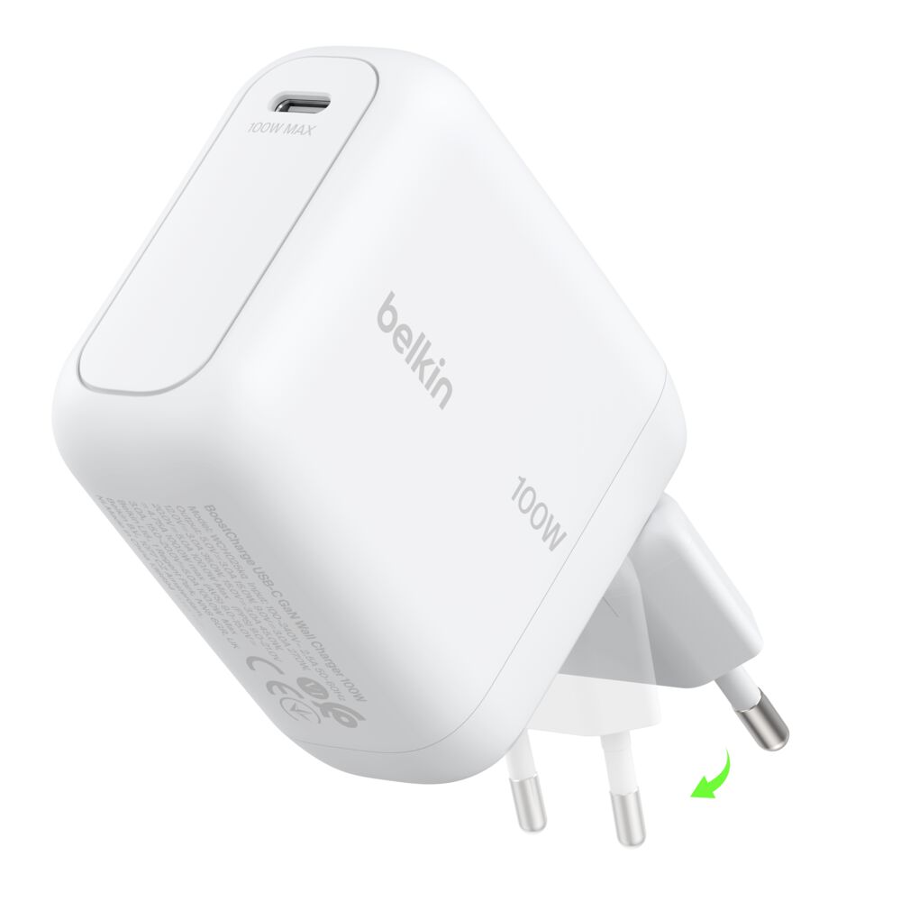 BELKIN WCH025kqWH BOOSTCHARGE USB-C CHARGER 100W GaN WHITE BELKIN WCH025kqWH BOOSTCHARGE USB-C CHARGER 100W GaN WHITE
