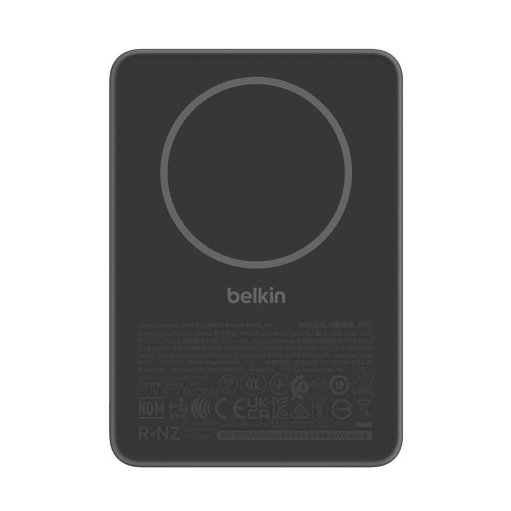 BELKIN BPD010hqBK SLIM MAGNETIC POWERBANK 5K BLACK BELKIN BPD010hqBK SLIM MAGNETIC POWERBANK 5K BLACK