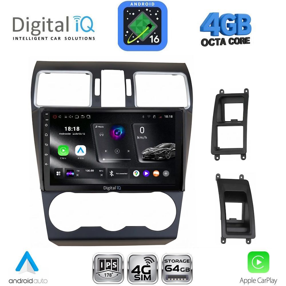 DIGITAL IQ RTG 6663A_CPA (9inc) MULTIMEDIA TABLET for SUBARU FORESTER - IMPREZA - XV mod. 2013-2019 DIGITAL IQ RTG 6663A_CPA (9inc) MULTIMEDIA TABLET for SUBARU FORESTER - IMPREZA - XV mod. 2013-2019