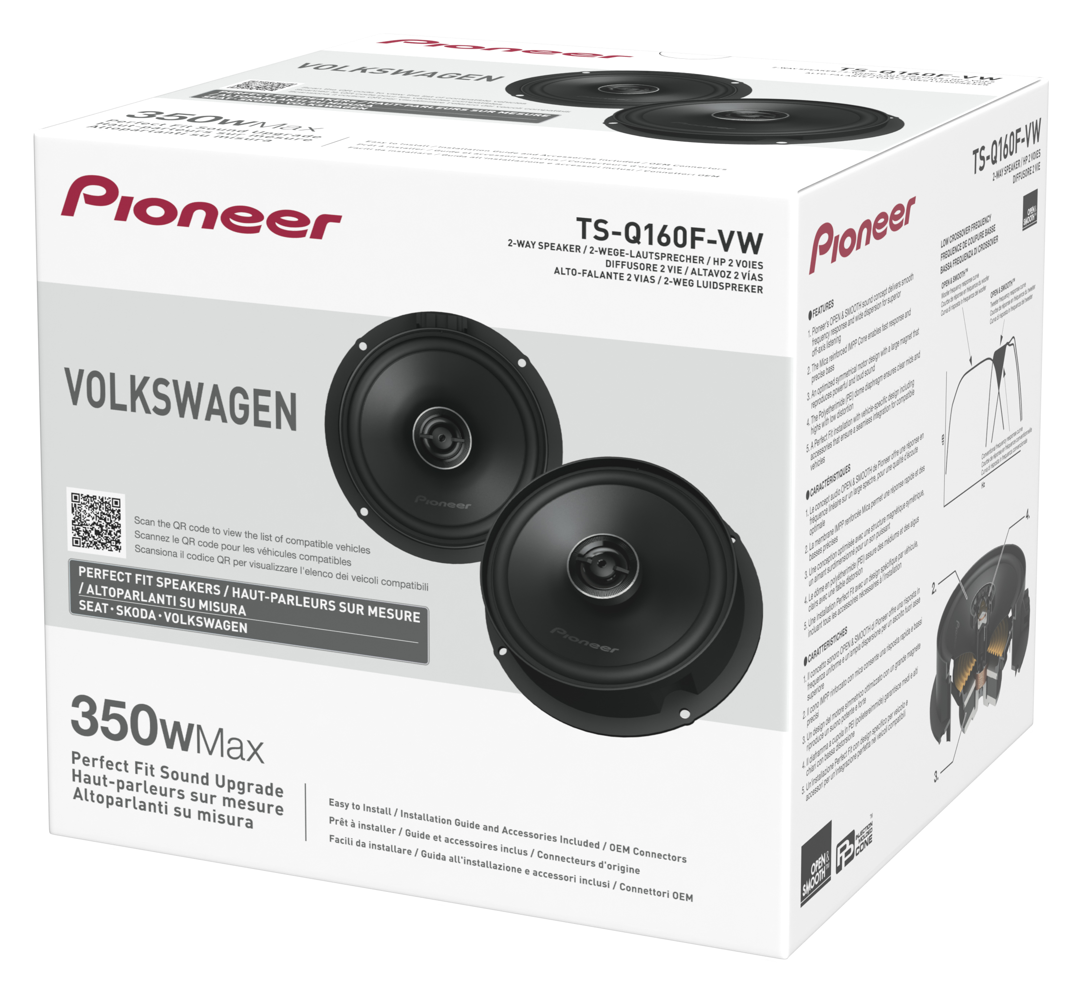 PIONEER TS-Q160F-VW 2-WAY COAXIAL KIT FOR VW/SEAT/SKODA PIONEER TS-Q160F-VW 2-WAY COAXIAL KIT FOR VW/SEAT/SKODA