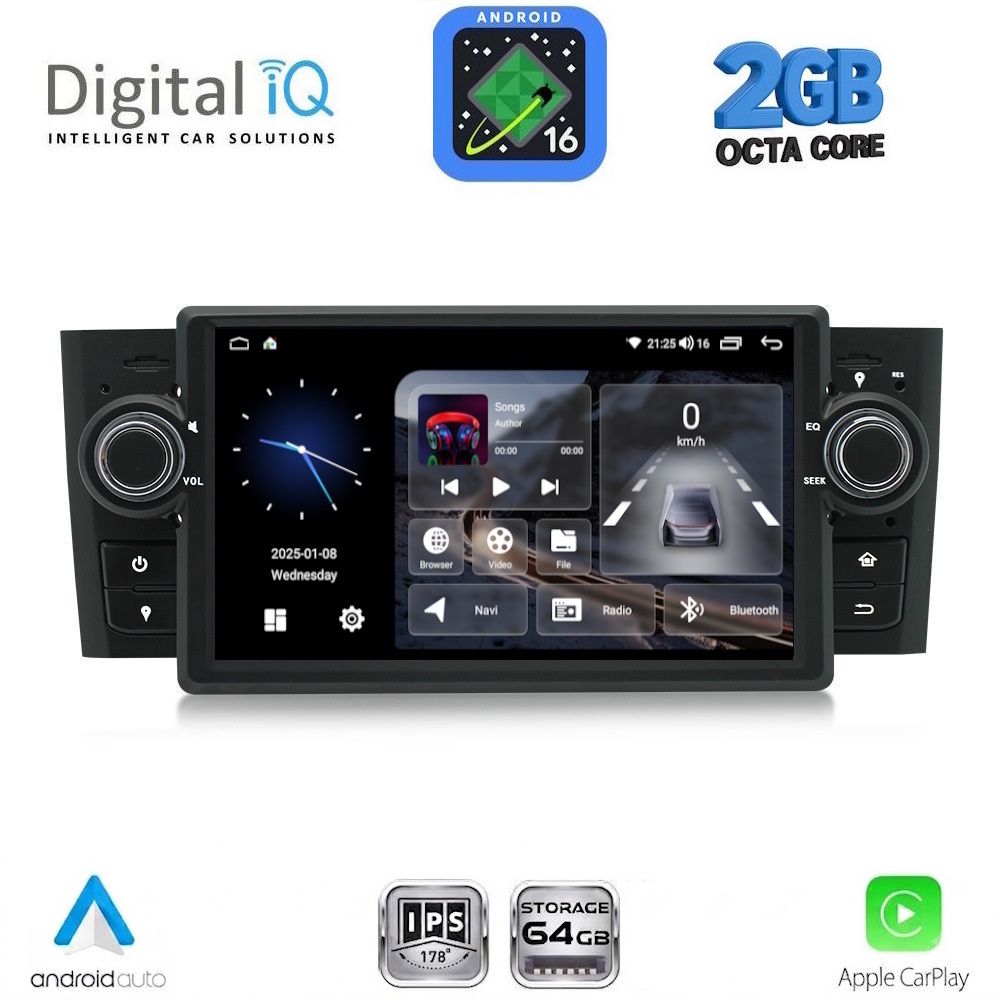 DIGITAL IQ BLE 363_CPA (7" DECK) MULTIMEDIA SYSTEM for FIAT GRANDE PUNTO mod. 2005-2012 DIGITAL IQ BLE 363_CPA (7" DECK) MULTIMEDIA SYSTEM for FIAT GRANDE PUNTO mod. 2005-2012