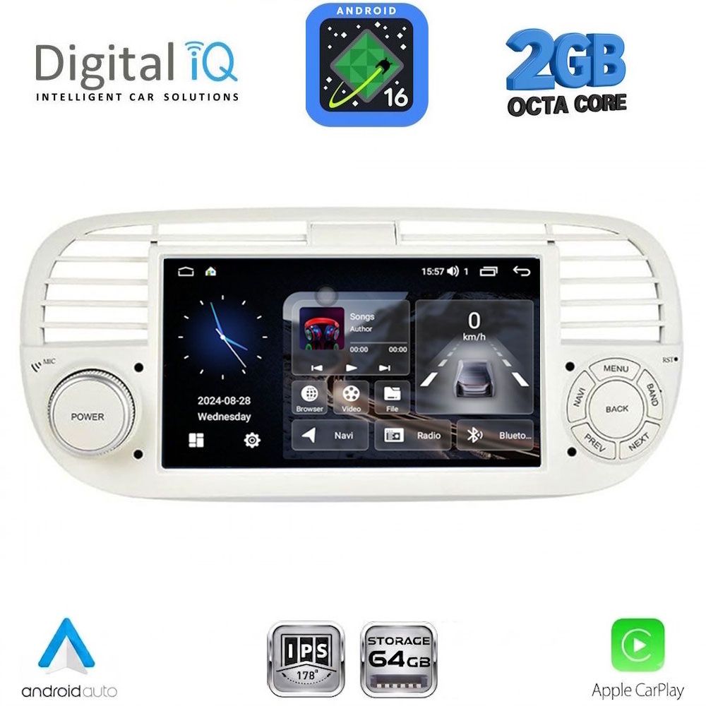 DIGITAL IQ BLE 365BG_CPA (7" DECK) MULTIMEDIA SYSTEM for FIAT 500 mod. 2007-2015 (BEIGE) DIGITAL IQ BLE 365BG_CPA (7" DECK) MULTIMEDIA SYSTEM for FIAT 500 mod. 2007-2015 (BEIGE)