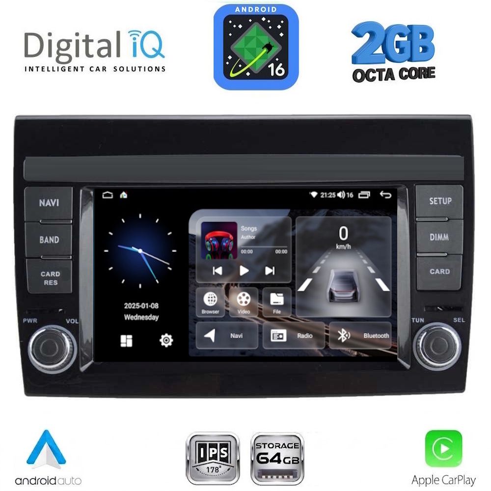 DIGITAL IQ BLE 397_CPA (7" DECK) MULTIMEDIA SYSTEM for FIAT BRAVO mod. 2007-2019 DIGITAL IQ BLE 397_CPA (7" DECK) MULTIMEDIA SYSTEM for FIAT BRAVO mod. 2007-2019