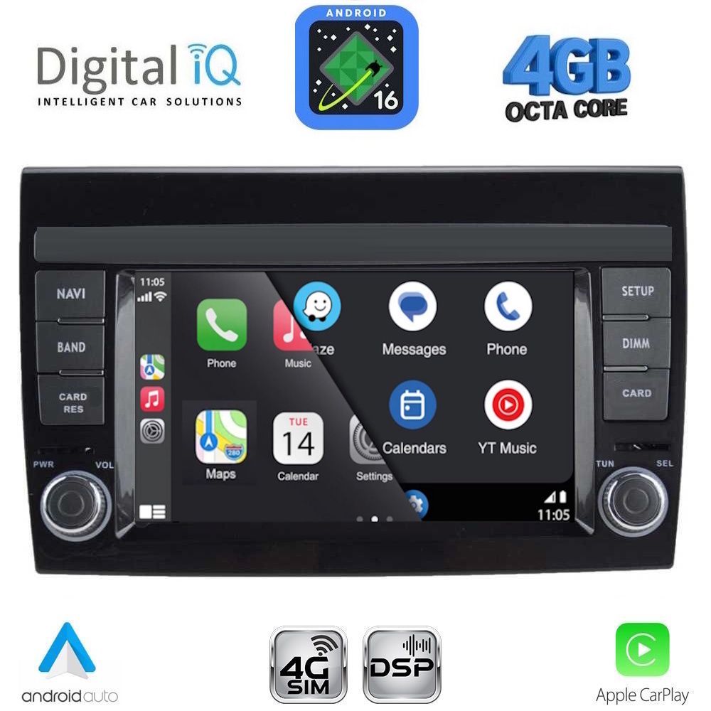 DIGITAL IQ BLG 497_CPA (7" DECK) MULTIMEDIA SYSTEM for FIAT BRAVO mod. 2007-2019 DIGITAL IQ BLG 497_CPA (7" DECK) MULTIMEDIA SYSTEM for FIAT BRAVO mod. 2007-2019