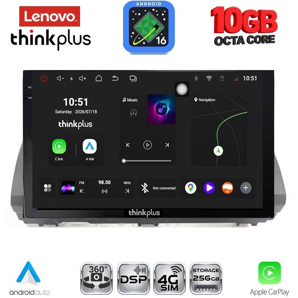 LENOVO LTM 11109B_CPA (10inc) MULTIMEDIA TABLET for DACIA LOGAN - SANDERO - JOGGER mod. 2020-2026 LENOVO LTM 11109B_CPA (10inc) MULTIMEDIA TABLET for DACIA LOGAN - SANDERO - JOGGER mod. 2020-2026