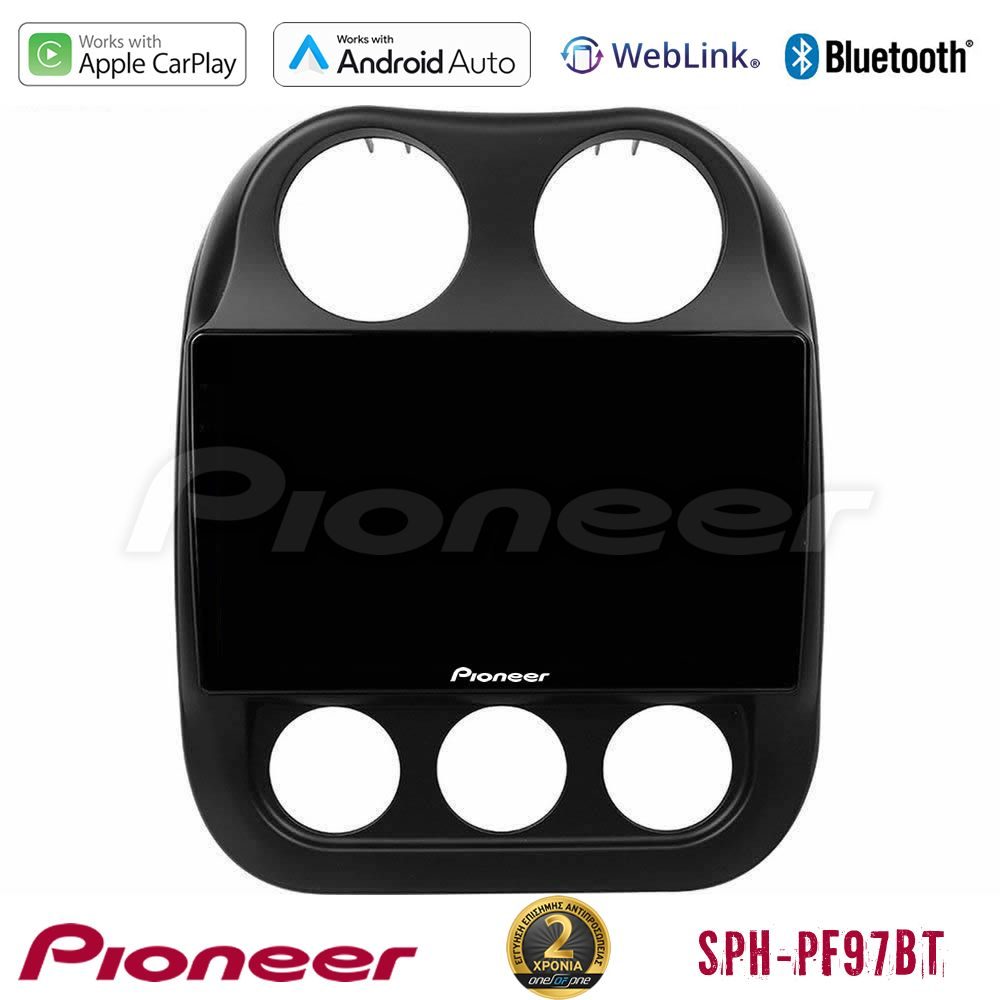 Pioneer SPH-PF97BT Series Jeep Compass 2012-2016 (Manual A/C) Multimedia Station 10 (Tablet Style) Με Carplay & Android Auto Pioneer SPH-PF97BT Series Jeep Compass 2012-2016 (Manual A/C) Multimedia Station 10 (Tablet Style) Με Carplay & Android Auto