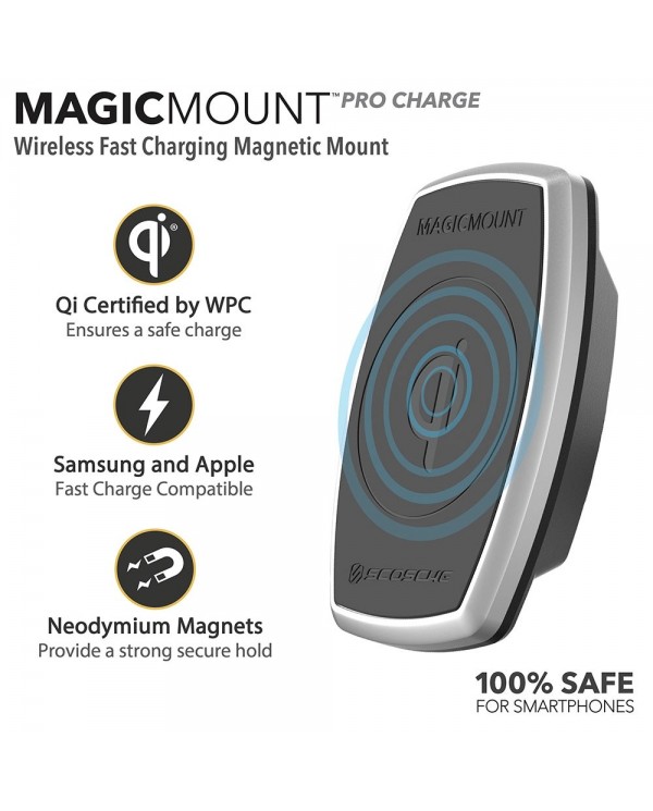 Scosche MPQ2V-XTSP Μαγνητική Βάση Ασύρματης Φόρτισης Qi Smartphone Vent Mount