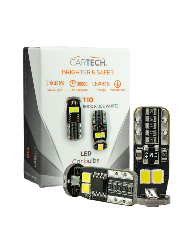 Naoevo Λάμπα Led T10 (W5W) 12V Canbus 6 SMD Naoevo Λάμπα Led T10 (W5W) 12V Canbus 6 SMD