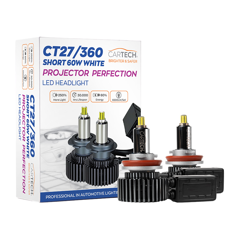 ΛΑΜΠΕΣ LED CT27/360 H11 SHORT 60W WHITE 6500K CARTECH ΛΑΜΠΕΣ LED CT27/360 H11 SHORT 60W WHITE 6500K CARTECH