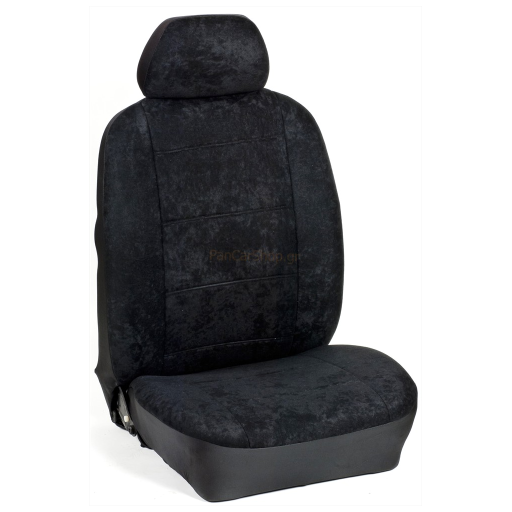 Πλήρες Σετ Καλύμματα Καθισμάτων Αυτoκινήτου από Ύφασμα Alcantara A' Χρώματος Μαύρο