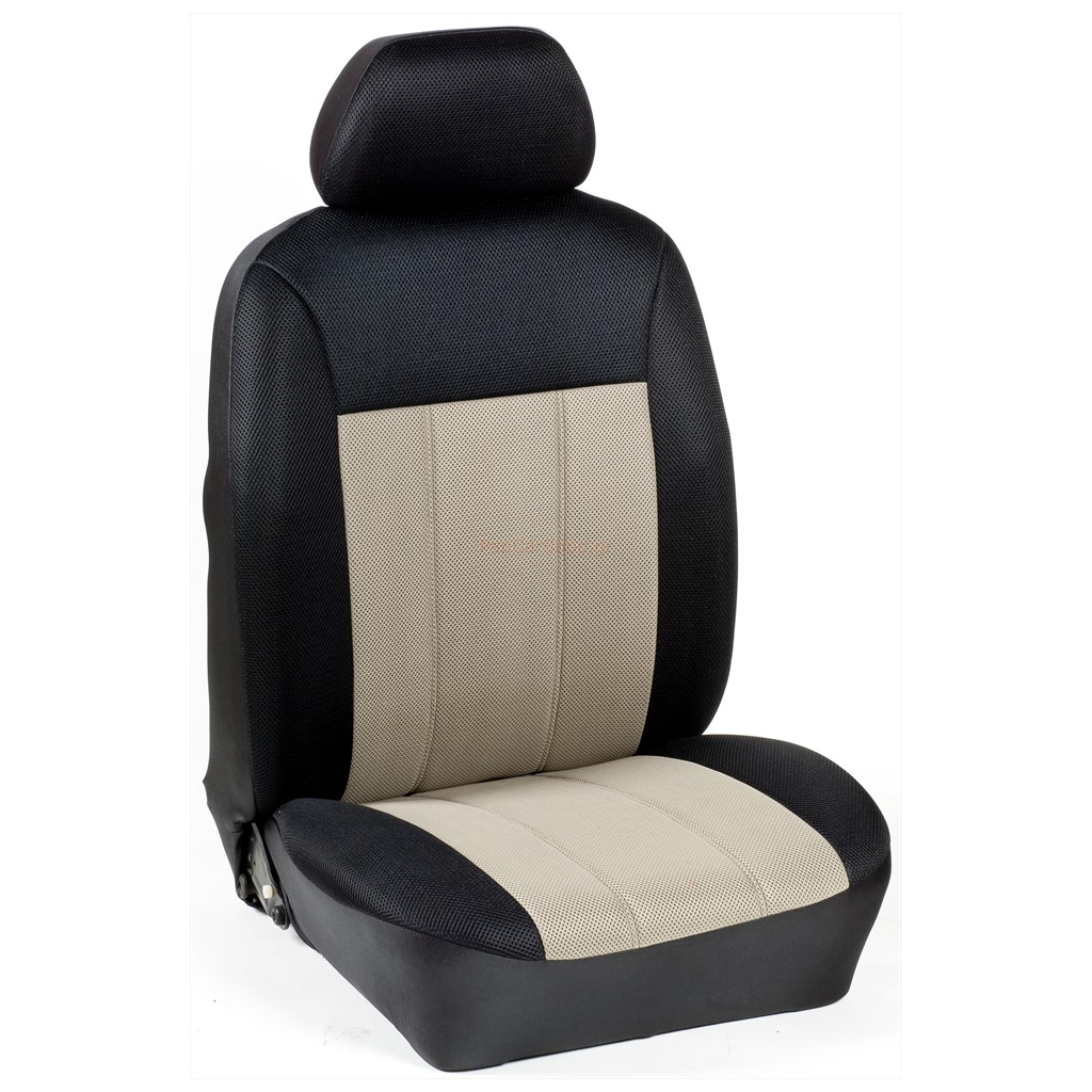 Πλήρες Σετ Καλύμματα Καθισμάτων Αυτοκινήτου Τρυπητά Αεριζόμενα R' Χρώματος Μπέζ Μαύρο