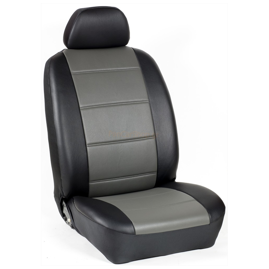 Πλήρες Σετ Καλύμματα Καθισμάτων Αυτοκινήτου από Ενισχυμένη Δερματίνη Χ' Χρώματος Ανθρακί-Μαύρο