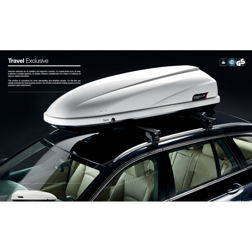Μπαγκαζιέρα Οροφής Αυτοκινήτου Modula Travel Exclusive 460 lt Χρώμα Λευκό