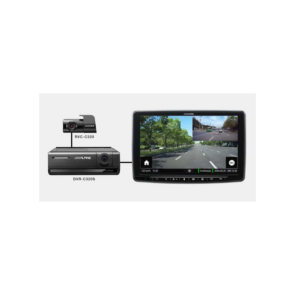 Alpine DVR-C320S Advanced Dash Cam with Driver Assistance (ADAS)