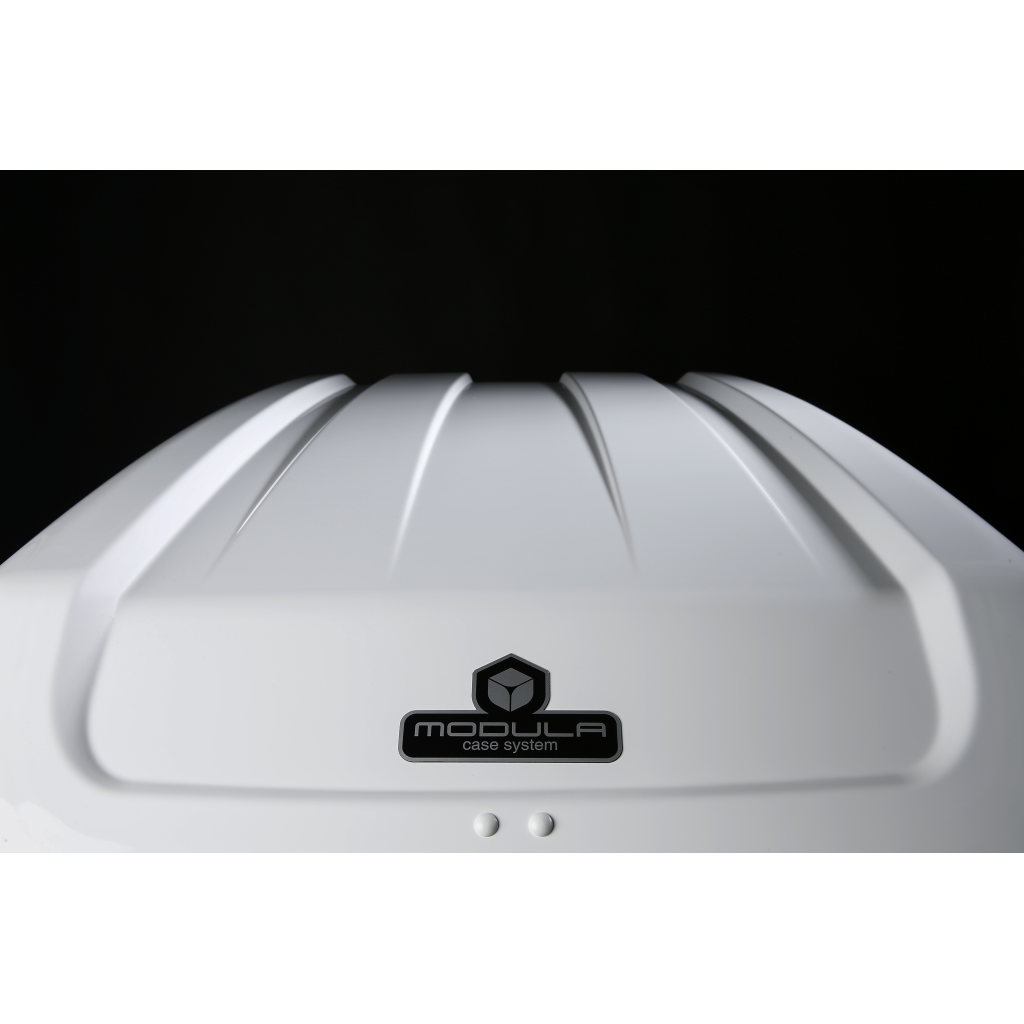 Μπαγκαζιέρα Οροφής Αυτοκινήτου Modula Evo Bianco 470 lt Χρώμα Λευκό - Διπλό Άνοιγμα