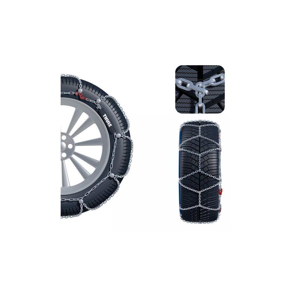 Πάχος Αλυσίδας 9mm Χειροκίνητο Τέντομα Κατάλληλη για Οχήματα με ABS/ESP Προστατεύει τις Ζάντες Σετ 2 Τεμαχίων