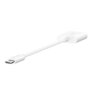 BELKIN NPA004btWH 3.5 MM AUDIO + USB-C CHARGE ADAPTER V2 FAST CHARGING UP TO 60W, WHITE