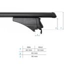 MENABO ΜΠΑΡΕΣ ΟΡΟΦΗΣ ΑΛΟΥΜΙΝΙΟΥ TIGER BLACK 118.5 cm ΣΕ ΜΑΥΡΟ ΧΡΩΜΑ ΓΙΑ Kia Sportage (NQ5) 5 doors 2021> ΜΕ FLUSH ή RAISED RAILS - 2 ΤΕΜ. (8590/MB)