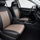 Καλύμματα Καθισμάτων Δερματίνη 9τμχ PanCar X15-X4-F Ελεφαντί Μαύρο Φάσα