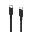 BOOST CHARGE™  USB-C to USB-C 2.0_Braided silicone, 3M, Black  100W