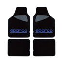 Μοκέτα Μαύρη με Μπλε logo 4τμχ Sparco