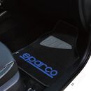 Μοκέτα Μαύρη με Μπλε logo 4τμχ Sparco