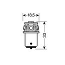 Lampa ΛΑΜΠΑΚΙ P21W 12V BA15s HYPER-LED18