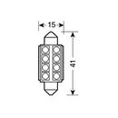 Lampa ΛΑΜΠΑΚΙ ΠΛΑΦΟΝΙΕΡΑΣ 15x41mm HYPER-LED 24