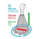 Lampa Φούσκα Ταχυτήτων PREMIUM Δέρμα Μαύρο/Κόκκινο με λαιμό Αλουμινίου