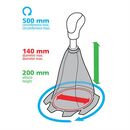 Lampa Φούσκα Ταχυτήτων PREMIUM Δέρμα Μαύρο με λαιμό Αλουμινίου