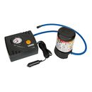 Lampa Κομπρεσέρ Ελαστικών 12V 450ml με υγρό επισκευής 450ml Μανόμετρο & Μετρητή Πίεσης
