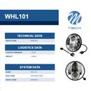 ΦΑΝΑΡΙ ΣΤΡΟΓΓΥΛΟ 7 ΙΝΤΣΩΝ ME 8LED CREE (XML-10W) 9-36V 6000-6500K CHROME