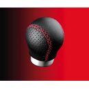 Lampa ΠΟΜΟΛΟ ΤΑΧΥΤΗΤΩΝ ZERO SPORT ΔΕΡΜΑΤΙΝΟ ΜΑΥΡΟ/ΑΛΟΥΜΙΝΙΟ ΜΕ ΚΟΚΚΙΝΗ ΡΑΦΗ 30mm (FIAT+OPEL)
