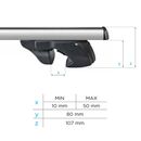 MENABO ΜΠΑΡΕΣ ΟΡΟΦΗΣ ΑΛΟΥΜΙΝΙΟΥ SHERMAN 120CM 2ΤΕΜ. (STANDARD RAILING)