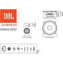 JBL STAGE3 507CF (5.25”, 130mm - 135W)