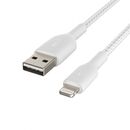 Lightning to USB-A Cable_Braided, 3M, White