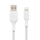 Lightning to USB-A Cable_Braided, 3M, White