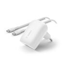 30W USB-C PD/PPS Home Charger with 1M PVC, C-C CABLE, White